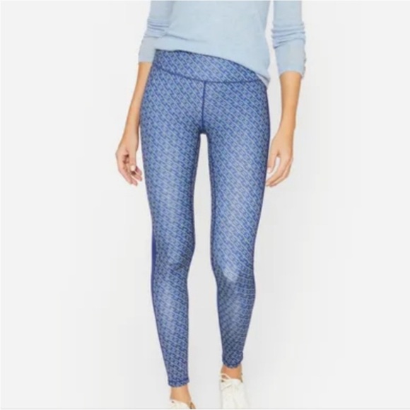 J.McLaughlin Blue Lottie Leggings navy ripple pattern size medium - Picture 1 of 5